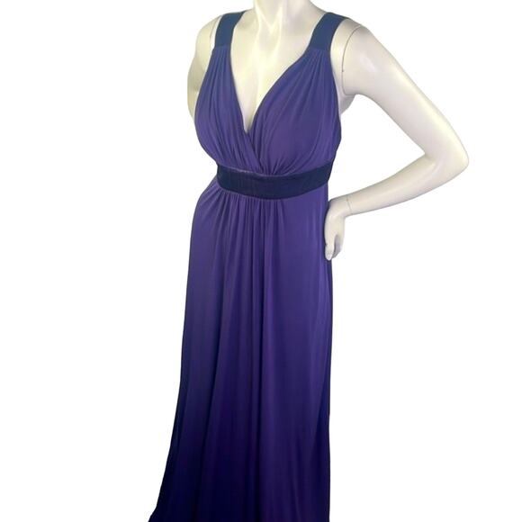 David’s Bridal Purple Formal Maxi Dress Woman Low V Back Floor Length F13095 S 4 - Picture 14 of 16